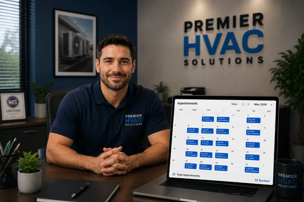 Premier HVAC Solutions appointment booking system and representative