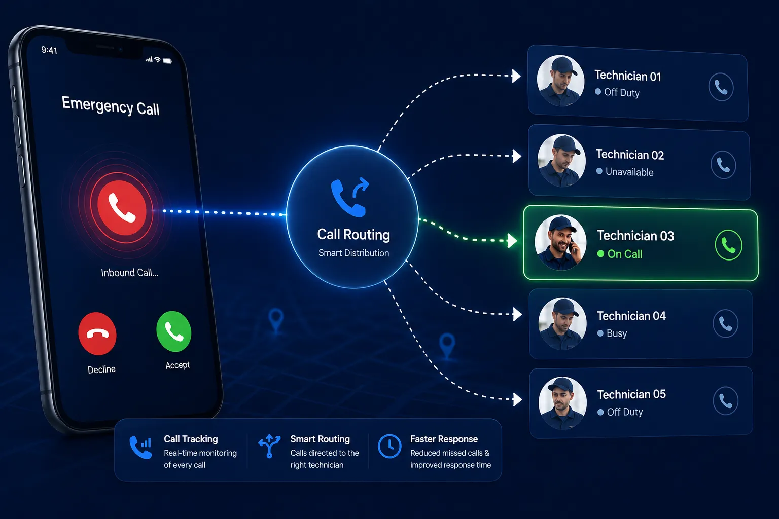Plumbing Emergency Call Routing System